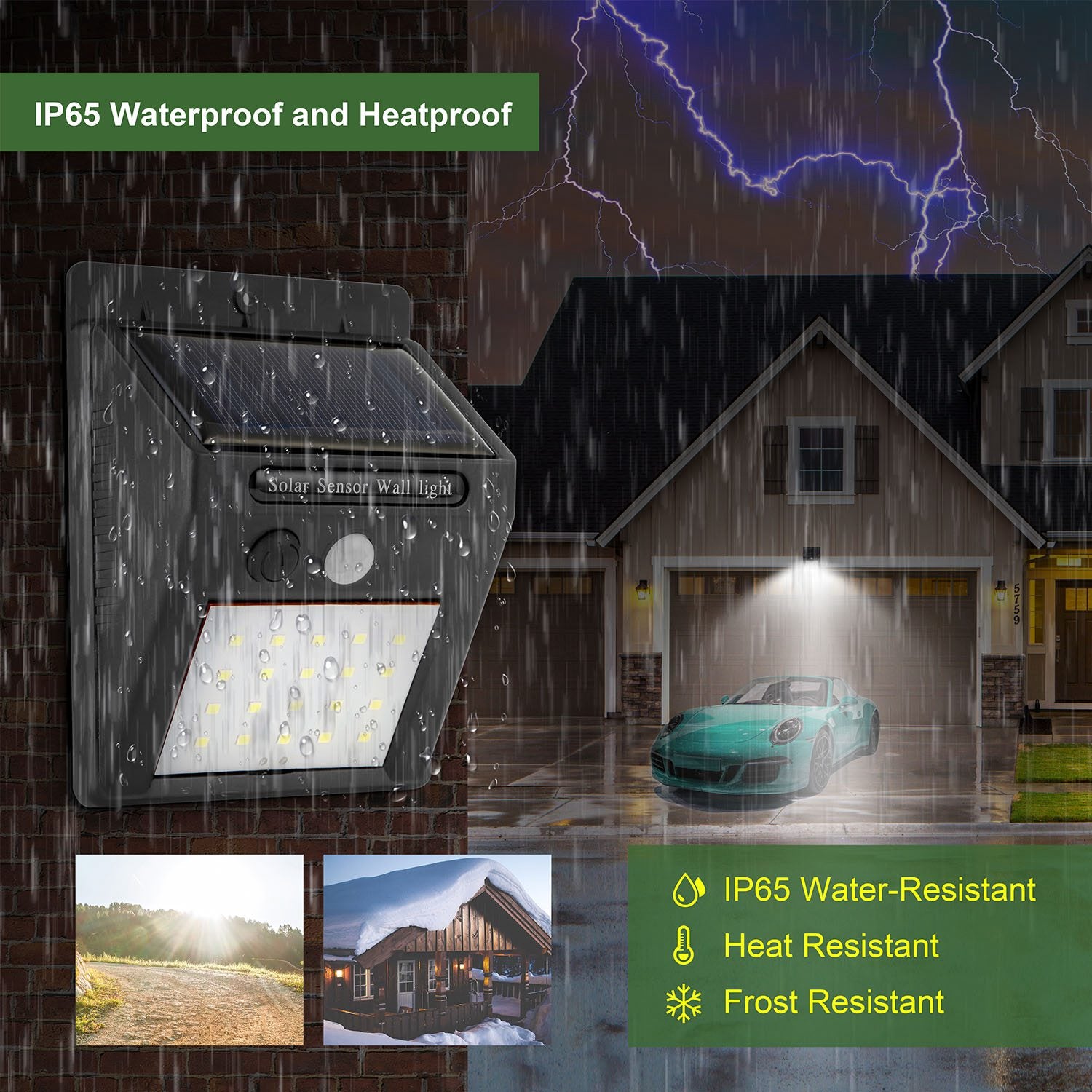 Outdoor Solar Motion Lights | Waterproof Security Lighting