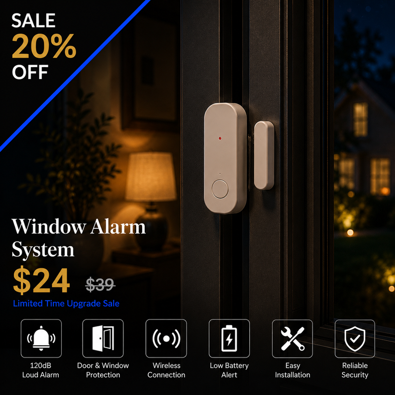 Wireless Window Security Alarm | Smart Home Protection