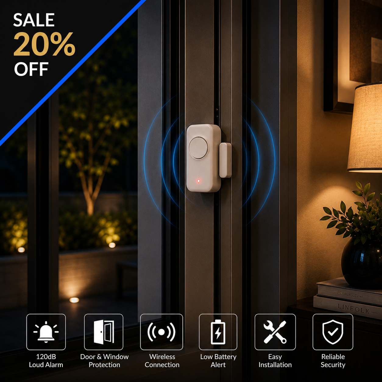 Wireless Window Security Alarm | Smart Home Protection