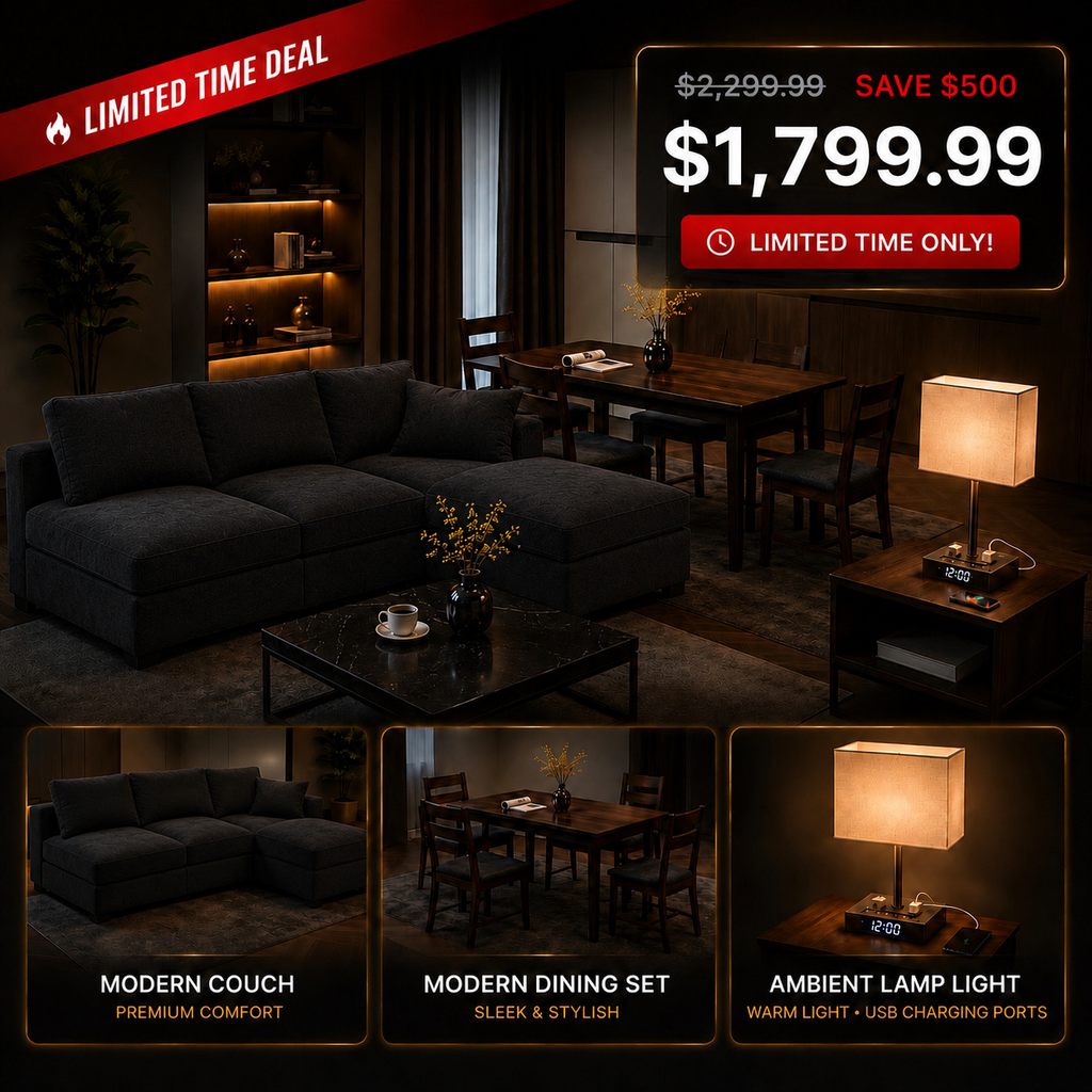 Luxury Smart Home Setup Bundle | Modern Furniture & Smart Living Kit