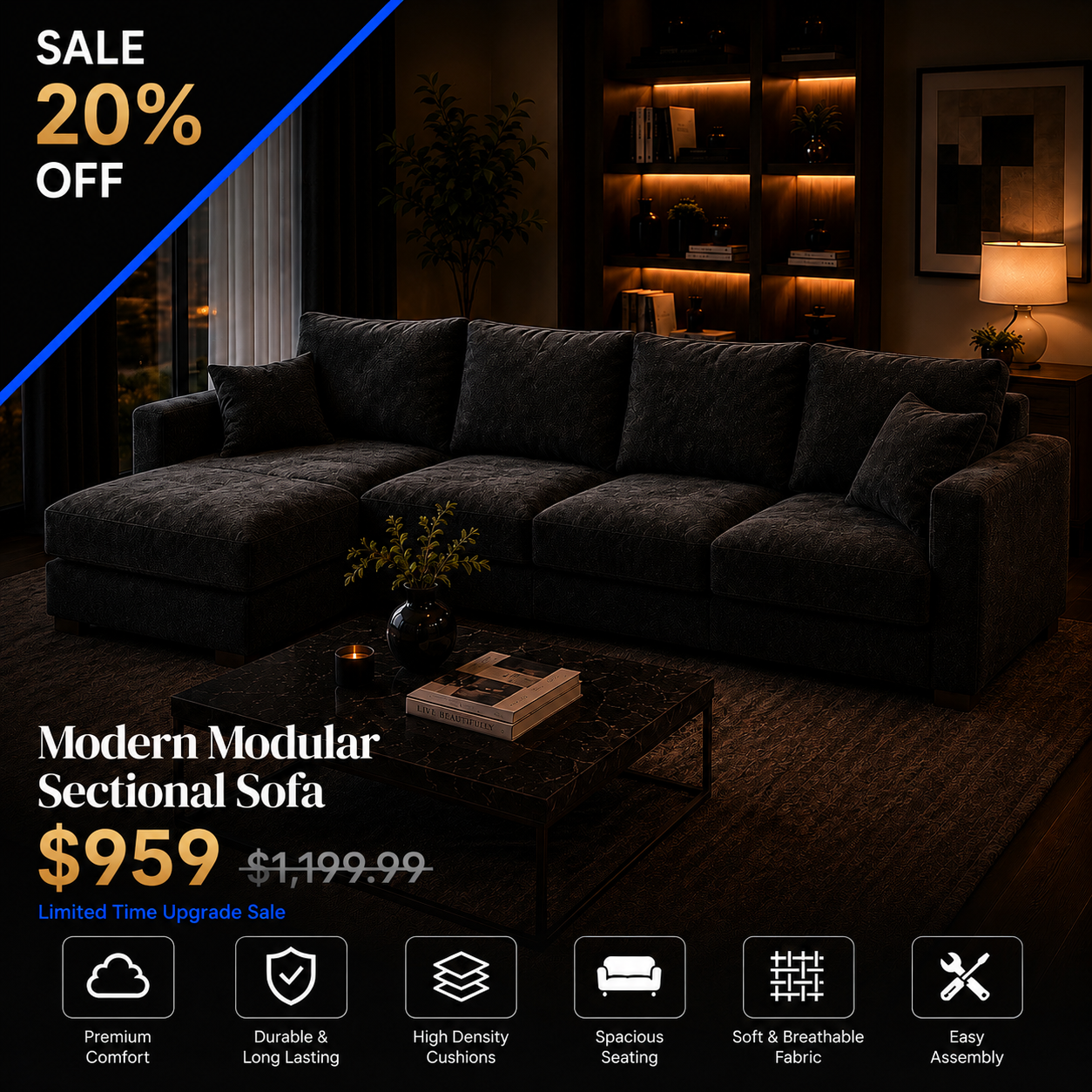 Luxury Smart Home Setup Bundle | Modern Furniture & Smart Living Kit