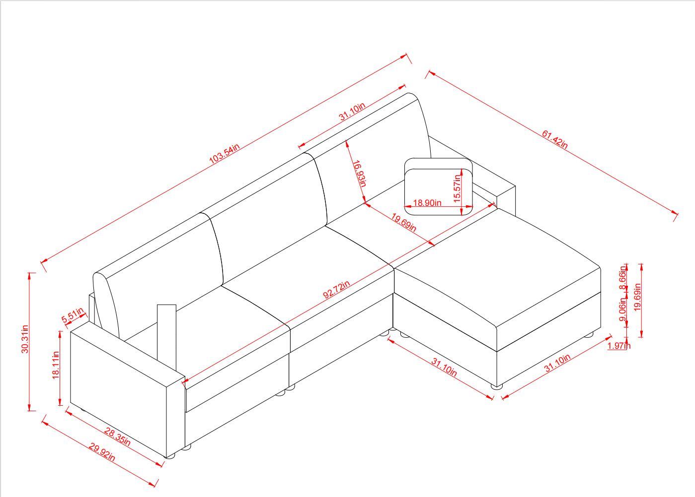 Modern Modular Sectional Sofa | Luxury Living Room Furniture