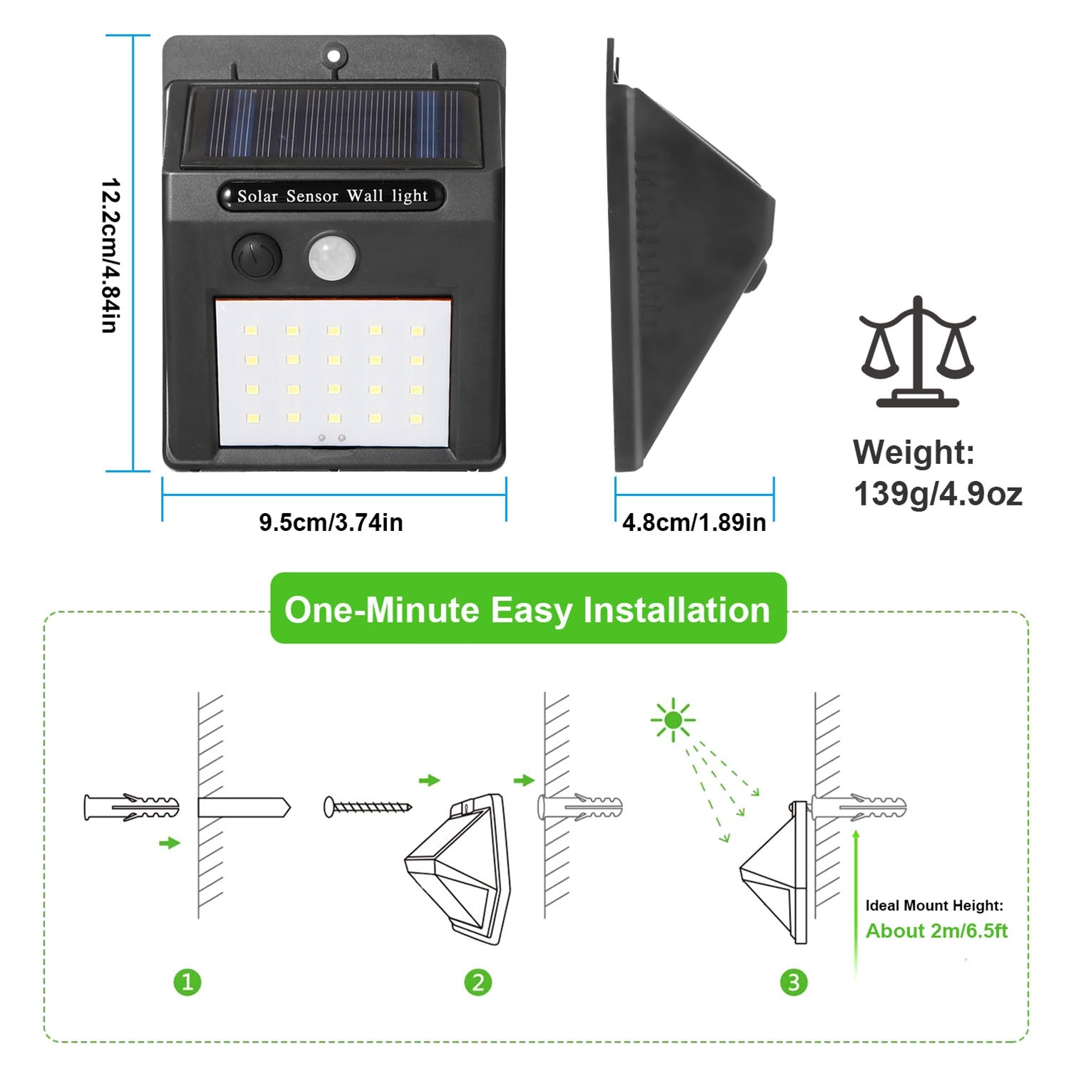Outdoor Solar Motion Lights | Waterproof Security Lighting