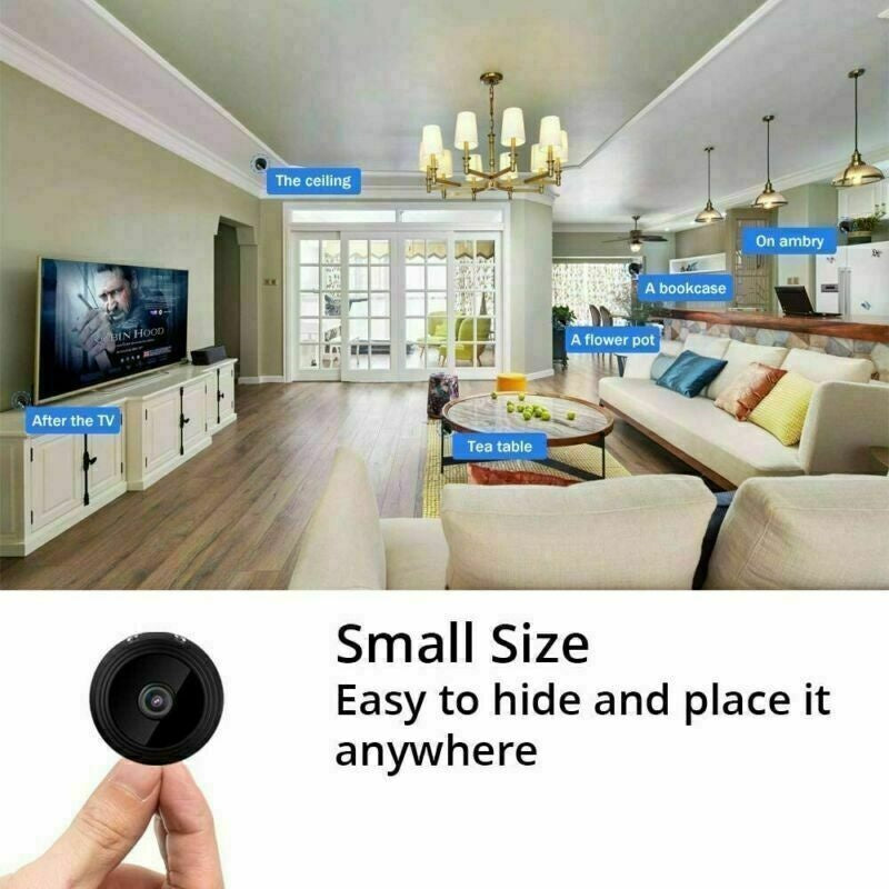 Mini WiFi Security Camera | Wireless Smart Home Camera | Night Vision